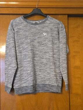 PINK Victoria's Secret Men's Marled Gray Crewneck Sweater
